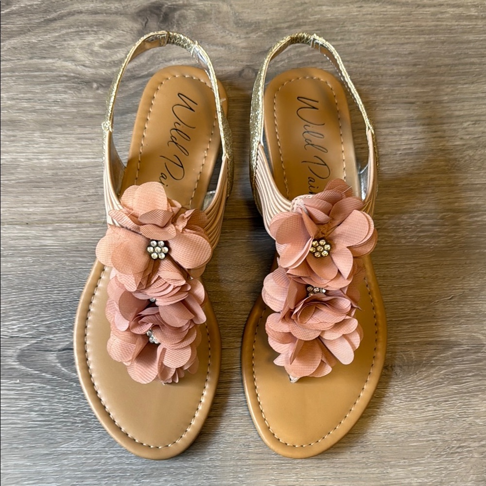 Wild Rose Pink Floral Embellished Sandals